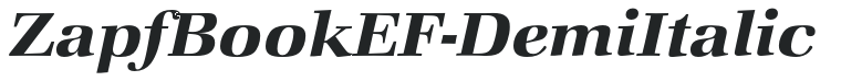 ZapfBookEF-DemiItalic preview
