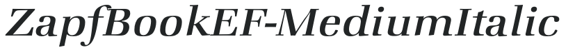 ZapfBookEF-MediumItalic preview