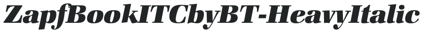 ZapfBookITCbyBT-HeavyItalic preview