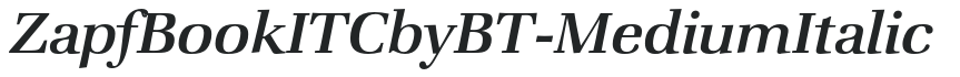 ZapfBookITCbyBT-MediumItalic preview