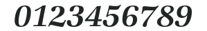 ZapfBookITCbyBT-MediumItalic numbers preview