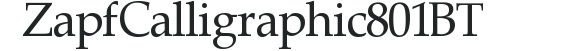 Zapf Calligraphic 801 BT preview