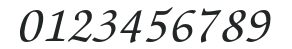 ZapfChancery-Italic numbers preview