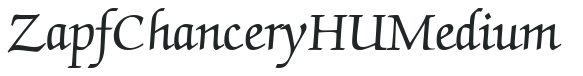 Zapf Chancery HU Medium preview