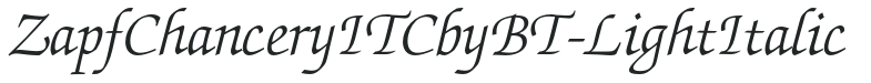 ZapfChanceryITCbyBT-LightItalic preview