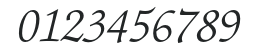 ZapfChanceryITCbyBT-LightItalic numbers preview