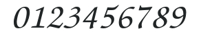 ZapfChanceryStd-Italic numbers preview