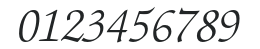 ZapfChanceryStd-LightItalic numbers preview
