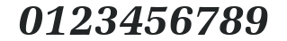 Zapf Elliptical711 HU Bold Italic numbers preview