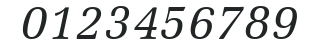 Zapf Elliptical711 HU Italic numbers preview