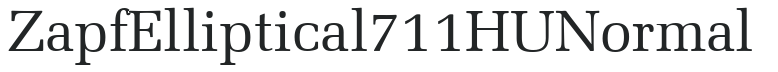 Zapf Elliptical711 HU Normal letters preview