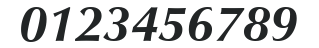Zapf Humanist601 HU Bold Italic numbers preview