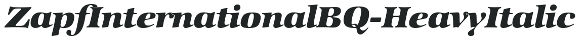 ZapfInternationalBQ-HeavyItalic preview