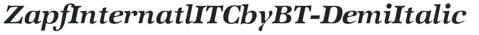 ZapfInternatlITCbyBT-DemiItalic preview
