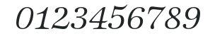 ZapfIntlITCStd-LightItalic numbers preview