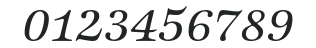 Zapf Intl ITC Std Medium Italic numbers preview