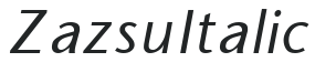 Zazsu Italic preview