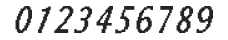 ZeitgeistMT-Italic numbers preview