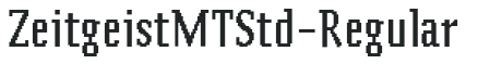 ZeitgeistMTStd-Regular letters preview
