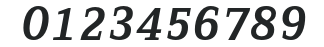 ZineSerifDis-MediumItalicTf numbers preview