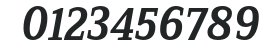 ZineSerifDis-MediumItalic numbers preview