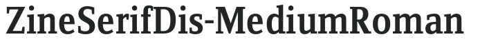 ZineSerifDis-MediumRoman preview