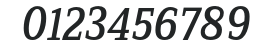 ZineSerifDis-RegularItalic numbers preview