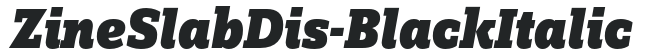 ZineSlabDis-BlackItalic preview