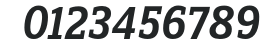 ZineSlabDis-MediumItalic numbers preview