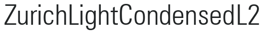 Zurich Light Condensed L2 letters preview